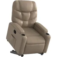 vidaXL Fauteuil relax avec releveur électrique Cappuccino similicuir