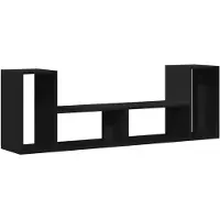 vidaXL Armoires TV 2 pcs. noir 75x30x50 cm bois composite