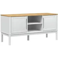 vidaXL Armoire TV FLORO blanc 114x43x55 cm Pin massif