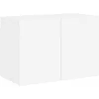 vidaXL Armoire TV murale blanc 60x30x41 cm