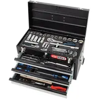 Ks Tools 1/4 +1/2 Chrome Plus Universal Tool Set 99 Pieces Rouge,Noir,Argenté