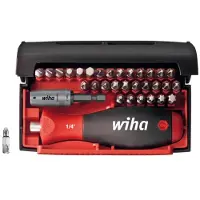 Wiha 34686 Jeu d'embouts Collector Standard 25 mm - Jeu de 32 pcs - 1/4" - dans un coffret