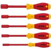 Wiha 29466 Jeu De Tournevis SoftFinish - Electric Tournevis À Douille Six Pans - 5 Pcs