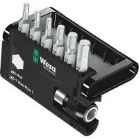 Wera Bit-check 7 Hex-plus 1 Screwdriver Bit Set Argenté