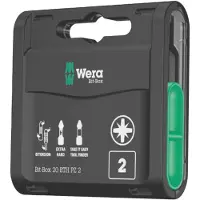 Wera Assortiment d'embouts - Wera - 20 BTH PZ2 - 25mm - Acier - 20 pièces