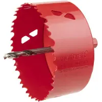 Wolfcraft 5493000 Bimetal Hole Saw 100 Mm Rouge