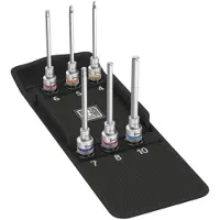 Wera 8740 C HF 2 Zyklop Jeu de douilles à embout à six pans creux avec fonction de retenue, à emmanchement 1/2", 6 pièces