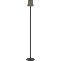 Eglo Lampe sur pied Fiorana 1 x E14/40W noir Abat-jour textile capuccino