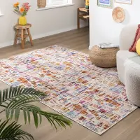 FRAAI Tapis bohème | Joya Tiles Multicolore | 120x170cm | Multicolore | Rectangulaire | Tapis