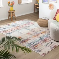 FRAAI Tapis bohème | Joya Grunge Multicolore | 80x150cm | Multicolore | Rectangulaire | Tapis