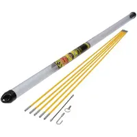 C.K. Kit de barres de rétraction "MightyRod PRO", kit de démarrage, 5 m comprenant 5 barres de 1 m, crochet de câble, anneau & flexible - 1 pièce (T5420)