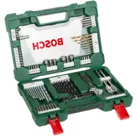 Bosch V-Line Box, set de forets et d'embouts, 83 pièces, lampe de poche LED, clé à molette (Clé Allen, Cruciforme Phillips PH, Torx TX)