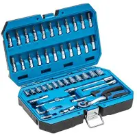 Högert 46-pièces coffret à outils en acier CrV 1/4