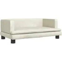 The Living Store Lit pour chien Crème 80x45x30 cm Velours