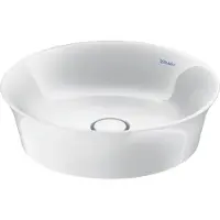 Duravit vasque à poser WHITE TULIP d= 430 o trop-plein sans plage de robinetterie blanc (430 mm, 430 mm)