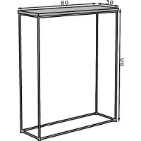 ADRK Furniture Table console Milan (80 x 30 x 80 cm)