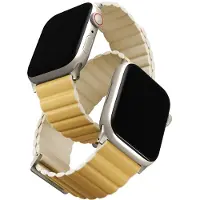 Uniq Bracelet Revix Premium Edition réversible Apple Watch | 44/45/46/49 mm - Canary Yellow / Ivory