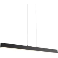 QAZQA Suspension noire avec LED à intensité variable en 3 étapes 2700-4000K avec commutateur DIP - Keane