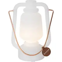 QAZQA Lampe de table rechargeable 22 cm IP44 blanche - STORM MINI