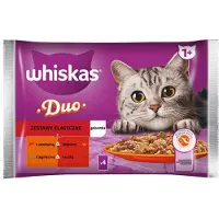 Whiskas Adult sachet 52x85g Classic kits nourriture humide pour chats en morceaux avec du bœuf et de la volaille, de l'agneau et du canard.