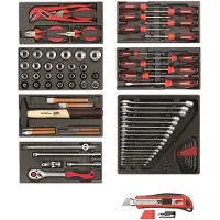 Gedore red R21010000 Jeu d'outils 8x modules CT + cutter 81 pièces, 3301655