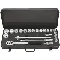 Matador Jeu de douilles, 6 pans, 23 pièces, 12,5 mm (1/2") : 10-32 m