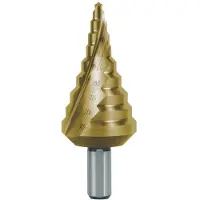 RUKO foret étagé HSS-TiN à cannelure hélicoïdale avec affûtage en croix pour presse-étoupes métriques taille 14 Ø 5,3 - 30,5 mm - 101093T