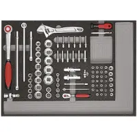 Gedore red R21560005 Jeu d'outils dans un chariot d'atelier MECHANIC noir 129 pièces, 3300031