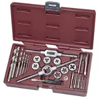 KRAFTWERK KRA 3240MOD Jeu de forets manuels et mécaniques, tarauds, mèches HSS-G et accessoires, 24 pièces.