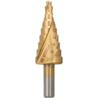 Bosch 2 608 597 526 - Forets étagés HSS-TiN (4-20 mm, 8.0 mm, 70.5 mm)