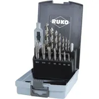 RUKO Threading Tap Set 15 Pieces Argenté