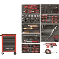 Gedore red R21560001 Jeu d'outils dans une servante d'atelier MECHANIC rouge 119 pièces, 3301667