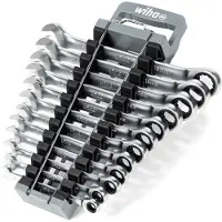 Wiha Ringratschen-Gabelschlüssel Set (10 mm, 11 mm, 12 mm, 13 mm, 14 mm, 15 mm, 16 mm, 17 mm, 18 mm, 19 mm, 8 mm, 9 mm)