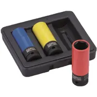 Bahco Ensemble De Douilles Wheel S Bwss12p3 : Bwss12p5 : 17-19-21 Mm 17-19-21-22-24 Mm