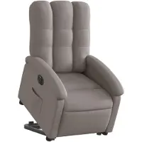 vidaXL Fauteuil relax avec releveur électrique Taupe Tissu