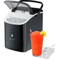 Kitchenbrothers Machine à glace pilée - - avec pelle à glace - 1.1L - Portable - 15kg/24 heures - Noir