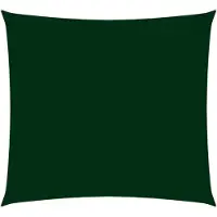 vidaXL Voile d'ombrage Oxford Tissu Carré 4x4 m Vert foncé