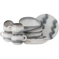 Bloomingville Ensemble De Petit-déjeuner Paula | Gris | Terre Cuite | 82061530