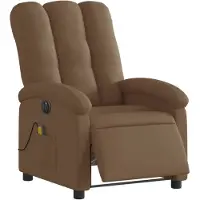vidaXL Fauteuil de massage électrique Marron Tissu