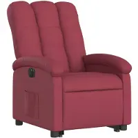 vidaXL Fauteuil relax avec releveur électrique Tissu rouge vin