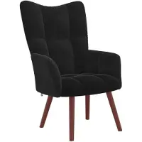 vidaXL Fauteuil relax noir velours