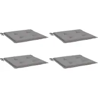 vidaXL Coussins de chaise jardin lot de 4 gris 50x50x3 cm tissu oxford