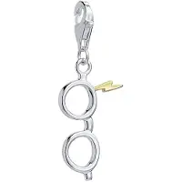 Carat Shop Harry Potter Lunettes en argent sterling et Lightning Bolt Clip sur le charme