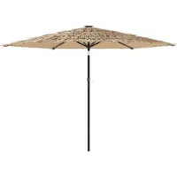 vidaXL Parasol avec mât en acier brun 288x288x225 cm