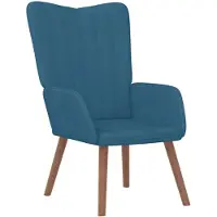 vidaXL Chaise de relaxation Bleu Velours