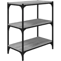 vidaXL Bibliothèque Sonoma gris 60x33x70,5 cm Bois d'ingénierie acier