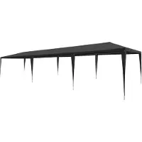 vidaXL Tente de réception 3x9 m PE Anthracite