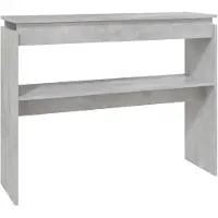 vidaXL Table console gris béton 102x30x80 cm bois d'ingénierie