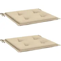 vidaXL Coussin pour chaise de jardin 2 pcs. Beige 40x40x4 cm Tissu Oxford