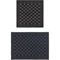 vidaXL Ensemble de serviettes 20 pcs noir et gris coton